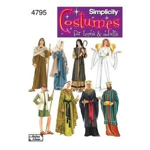 Simplicity Pattern 0139/4795 Nativity Biblical Costumes XS-XL Teen Adult UNCUT